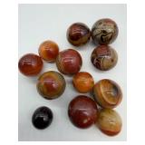 Polished Agate Spheres - Orange & Red Banding