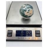 Moss Agate Sphere - Polished Green Gem Ball with Natural Inclusions for Display