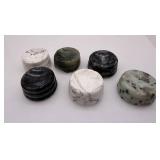 Stone Discs & Metal Spiral Stands - 7 Stands & 6 Discs