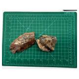 Tourmaline in Matrix Rock & Host Rock (Lot of 2) - Black Schorl Crystals