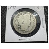 1893 Silver Barber Half Dollar