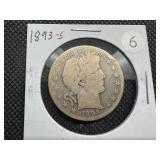 Key Date 1893-S Silver Barber Half Dollar - Greysheet Wholesale Value for a G4 is $120