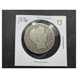 1896 Silver Barber Half Dollar