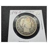 Better Date 1898-O Silver Barber Half Dollar