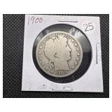 1900 Silver Barber Half Dollar
