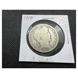 1900 Silver Barber Half Dollar