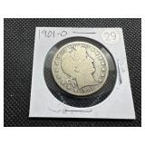 Better Date 1901-O Silver Barber Half Dollar