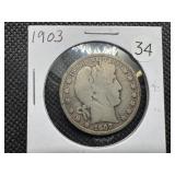 1903 Silver Barber Half Dollar
