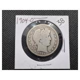 1904-O Silver Barber Half Dollar