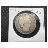 1906-S Silver Barber Half Dollar