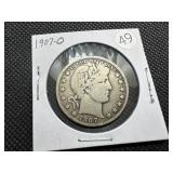 1907-O Silver Barber Half Dollar