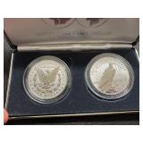 2025 Reverse Proof Morgan and Peace Silver Dollars - Two Coin Set - Spectacular Coins!