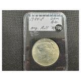 1924 Peace Silver Dollar Marked Gem BU Original Roll