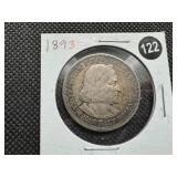 1893 Columbian Expo Commemorative Silver Half Dollar
