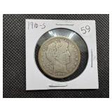 1910-S Silver Barber Half Dollar