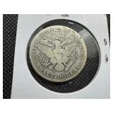 1911 Silver Barber Half Dollar