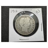 1912 Silver Barber Half Dollar