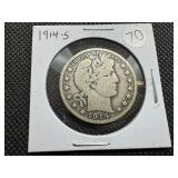 1914-S Silver Barber Half Dollar