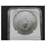 2017-W Burnished 1  Oz. Silver American Eagle NGC MS70  - Perfect Graded Coin! - NGC Price Guide $130