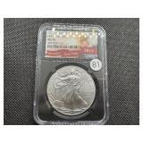 2017 First Releases 1  Oz. Silver American Eagle NGC MS70  - Perfect Graded Coin!