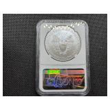 2018 First Releases 1  Oz. Silver American Eagle NGC MS70  - Perfect Graded Coin! - NGC Price Guide $130