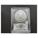 2021 Type 1 1 Oz.  Silver American Eagle PCGS Gem Uncirculated Coin