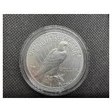 2021-P Uncirculated Peace Silver Dollar in Original Mint Box with COA - Greysheet Wholesale Price - $132.00