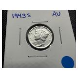 1943 S Mercury Dime Marked AU when Purchased