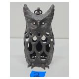 Pierced Cast Iron Owl Hanging Lantern #2