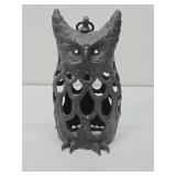 Pierced Cast Iron Owl Hanging Lantern #2