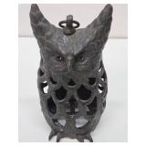 Pierced Cast Iron Owl Hanging Lantern #2