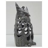 Pierced Cast Iron Owl Hanging Lantern #2