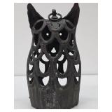 Pierced Cast Iron Owl Hanging Lantern #2