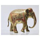 Vintage Hand Painted Gilt Wood Elephant Statue