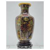 Excellent vintage Cloisonné Enameled Brass Vase