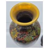 Excellent vintage Cloisonné Enameled Brass Vase