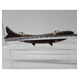 Vintage Carved Wood Fish Sculptural Carving Set #1