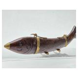 Vintage Carved Wood Fish Sculptural Carving Set #2