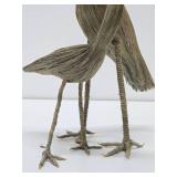 2 Handmade Folk Art Shore Birds - Tallest is 14'