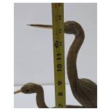 2 Handmade Folk Art Shore Birds - Tallest is 14'
