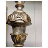 Large Old Vintage Ornate Candle Stands