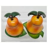 Pair of Vintage 1950's era Wooden Fruit Coin Banks