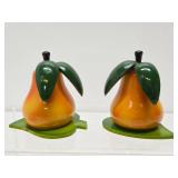 Pair of Vintage 1950's era Wooden Fruit Coin Banks