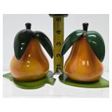 Pair of Vintage 1950's era Wooden Fruit Coin Banks