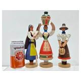 Vintage Portuguese Wood Figures & Artwork