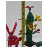 Group of Hand Made Wooden Mexican Folk Art Items