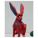 Group of Hand Made Wooden Mexican Folk Art Items