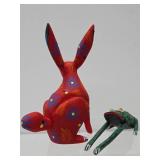 Group of Hand Made Wooden Mexican Folk Art Items