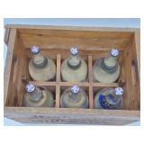 Excellent Vintage HIGHLAND Saint Paul Spring Water Wood Advertising Crates w/Full Sealed Bottles #1