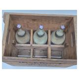 Excellent Vintage HIGHLAND Saint Paul Spring Water Wood Advertising Crates w/Full Sealed Bottles #4
